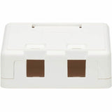 Tripp Lite by Eaton Surface-Mount Box for Keystone Jack 2-Port Wall Celling White — N082-002-WH