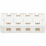 Tripp Lite by Eaton Surface-Mount Box for Keystone Jack 4-Port Wall Celling White — N082-004-WH