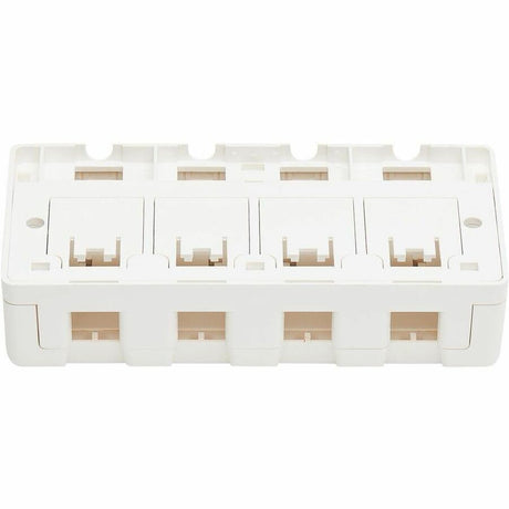 Tripp Lite by Eaton Surface-Mount Box for Keystone Jack 4-Port Wall Celling White — N082-004-WH