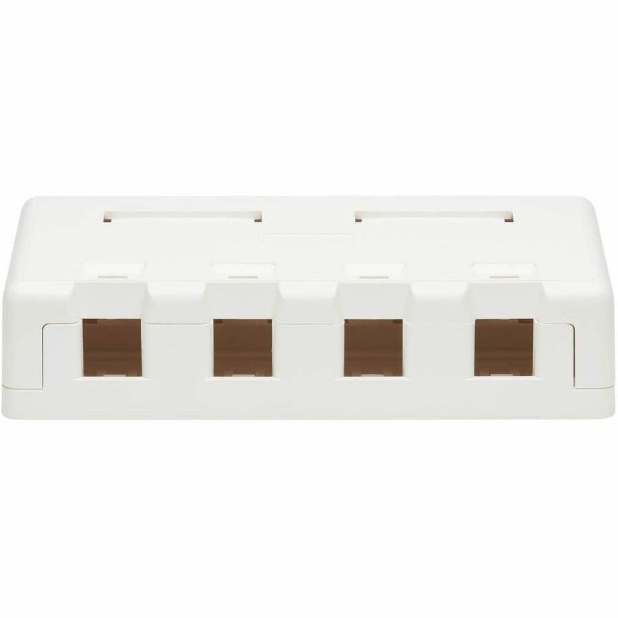 Tripp Lite by Eaton Surface-Mount Box for Keystone Jack 4-Port Wall Celling White — N082-004-WH