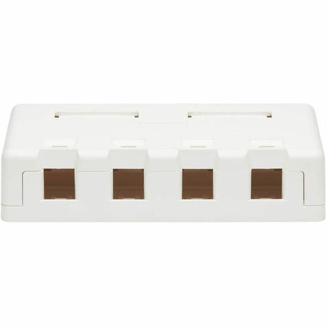 Tripp Lite by Eaton Surface-Mount Box for Keystone Jack 4-Port Wall Celling White — N082-004-WH