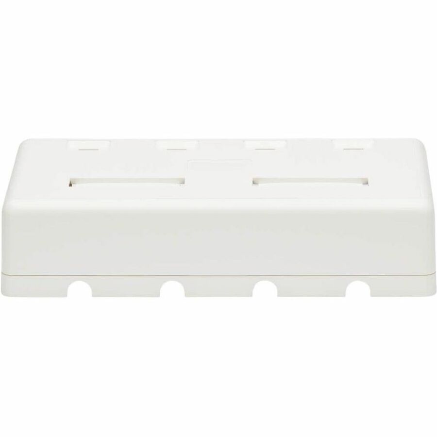 Tripp Lite by Eaton Surface-Mount Box for Keystone Jack 4-Port Wall Celling White — N082-004-WH