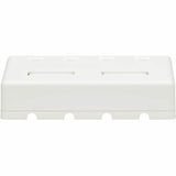 Tripp Lite by Eaton Surface-Mount Box for Keystone Jack 4-Port Wall Celling White — N082-004-WH