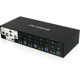 4-Port 4K Triple View DisplayPort KVMP Switch with USB 3.0 Hub (TAA Compliant) — GCS1964