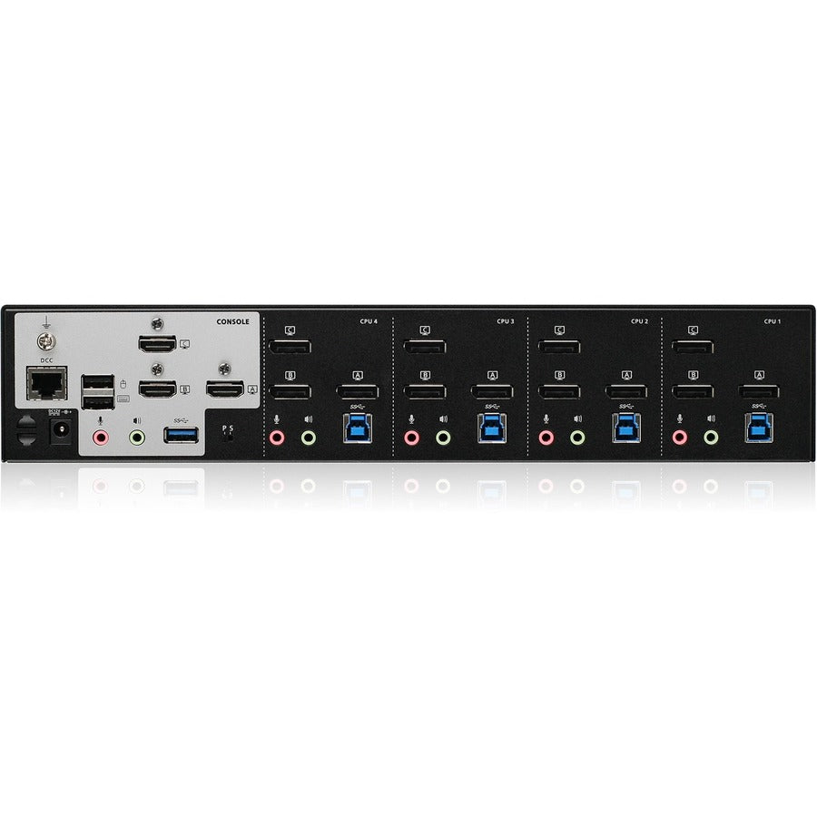 4-Port 4K Triple View DisplayPort KVMP Switch with USB 3.0 Hub (TAA Compliant) — GCS1964