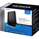 Netgear Nighthawk CAX80 Wi-Fi 6 IEEE 802.11ax Ethernet, Cable Wireless Router — CAX80-100NAS