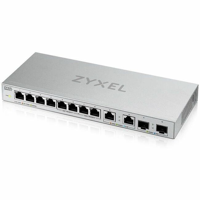 ZYXEL 12-Port Unmanaged Multi-Gigabit Switch with 2-Port 2.5G and 2-Port 10G SFP+ — XGS1010-12