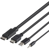 Belkin TAA Dual (1) HDMI-HDMI (1) DP-DP/USB/AU CBL — F1DN2CC-HHPP10t