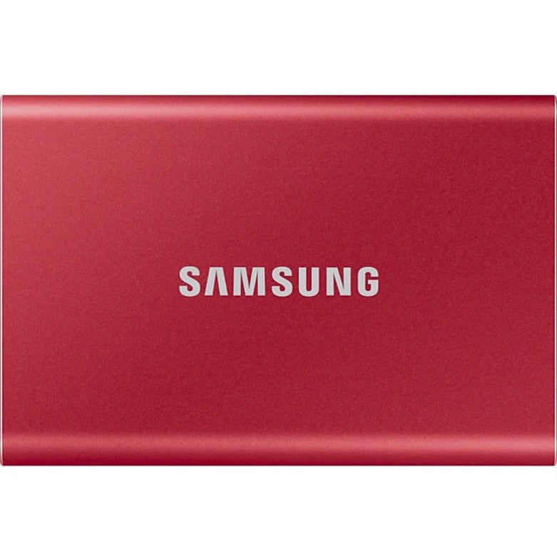 Samsung T7 MU-PC2T0R/AM 2 TB Portable Solid State Drive - External - PCI Express NVMe - Metallic Red — MU-PC2T0R/AM