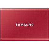 Samsung T7 MU-PC2T0R/AM 2 TB Portable Solid State Drive - External - PCI Express NVMe - Metallic Red — MU-PC2T0R/AM