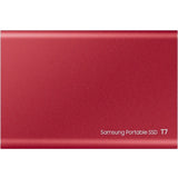 Samsung T7 MU-PC2T0R/AM 2 TB Portable Solid State Drive - External - PCI Express NVMe - Metallic Red — MU-PC2T0R/AM