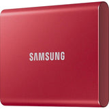 Samsung T7 MU-PC2T0R/AM 2 TB Portable Solid State Drive - External - PCI Express NVMe - Metallic Red — MU-PC2T0R/AM