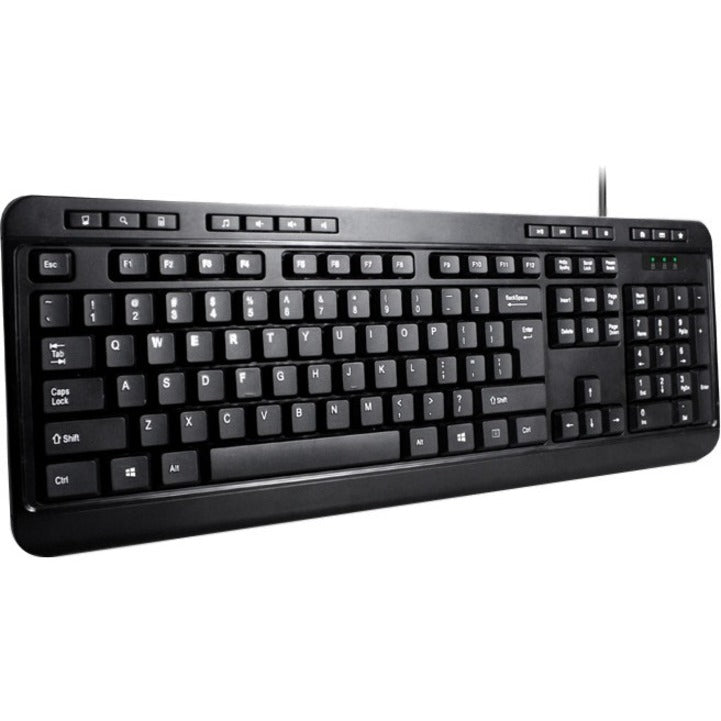 Adesso Antimicrobial Multimedia Desktop Keyboard and Mouse Combo — AKB-132CB