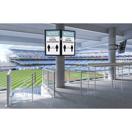 Chief Structural Column Adapter Wall Mount - Black - Landscape — FCASCA