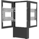 Chief Impact Floor Mounted Back-to-Back Kiosk, Portrait 55" Black — LF55UBP-B2B