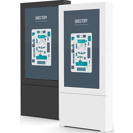 Chief Impact Floor Mounted Back-to-Back Kiosk, Portrait 55" Black — LF55UBP-B2B