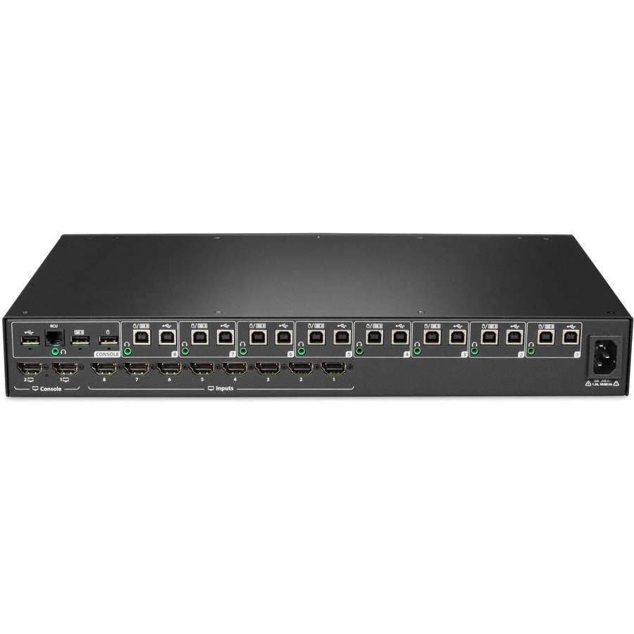 Vertiv Cybex Secure MultiViewer KVM Switch 8 port | NIAP Approved | Dual AC — SCMV285DPH-400