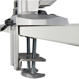 StarTech.com Desk Mount Dual Monitor Arm with USB & 3.5mm Audio, Desk Clamp Ergonomic VESA Mount for up to 32" (17.6lb/8kg) Displays — ARMSLIMDUOS