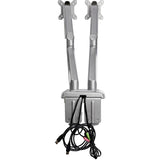 StarTech.com Desk Mount Dual Monitor Arm with USB & 3.5mm Audio, Desk Clamp Ergonomic VESA Mount for up to 32" (17.6lb/8kg) Displays — ARMSLIMDUOS