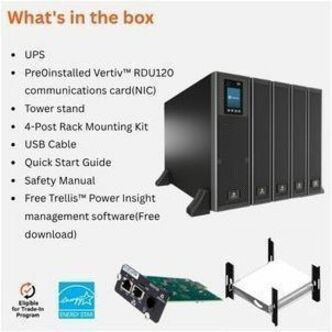 Vertiv Liebert GXT5 UPS-15kVA/15kW/208 and 120VAC|Online Rack/Tower Energy Star — GXT5-15KMVRT11UXLN