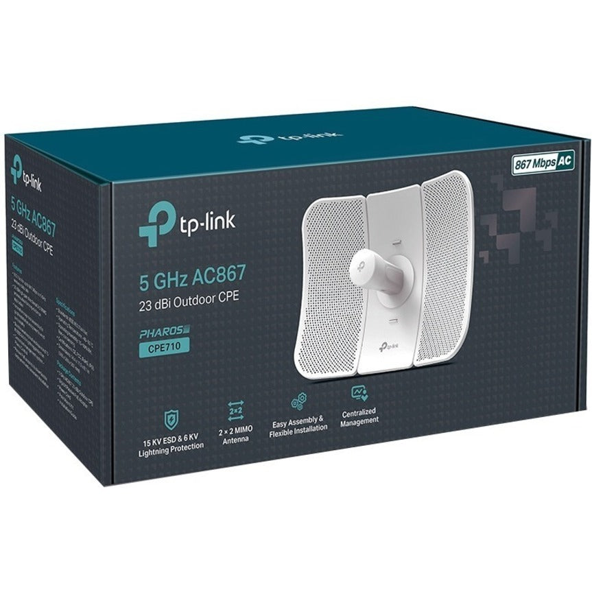 TP-Link CPE710 - 5GHz AC867 Long Range Outdoor CPE for PtP and PtMP Transmission — CPE710
