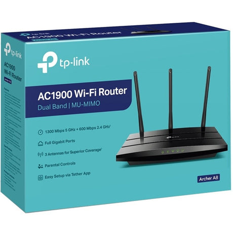 TP-Link Archer A8 - Wi-Fi 5 IEEE 802.11ac Ethernet Wireless Router — Archer A8