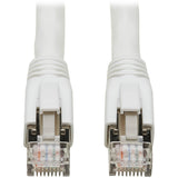 Eaton Tripp Lite Series Cat8 25G/40G-Certified Snagless Shielded S/FTP Ethernet Cable (RJ45 M/M), PoE, White, 50 ft. (15.24 m), TAA — N272-050-WH