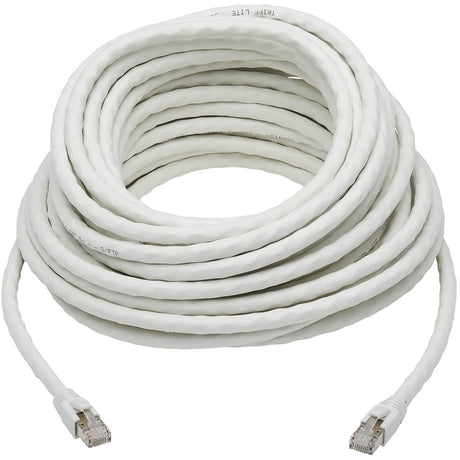 Eaton Tripp Lite Series Cat8 25G/40G-Certified Snagless Shielded S/FTP Ethernet Cable (RJ45 M/M), PoE, White, 50 ft. (15.24 m), TAA — N272-050-WH