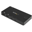 StarTech.com 2 Port USB C KVM Switch - 4K 60Hz HDMI - Compact UHD Desktop KVM Switch w/USB Type C Cables - Bus Powered MacBook ThinkPad — SV211HDUC
