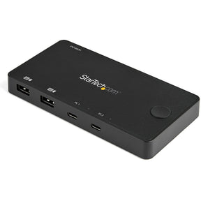 StarTech.com 2 Port USB C KVM Switch - 4K 60Hz HDMI - Compact UHD Desktop KVM Switch w/USB Type C Cables - Bus Powered MacBook ThinkPad — SV211HDUC