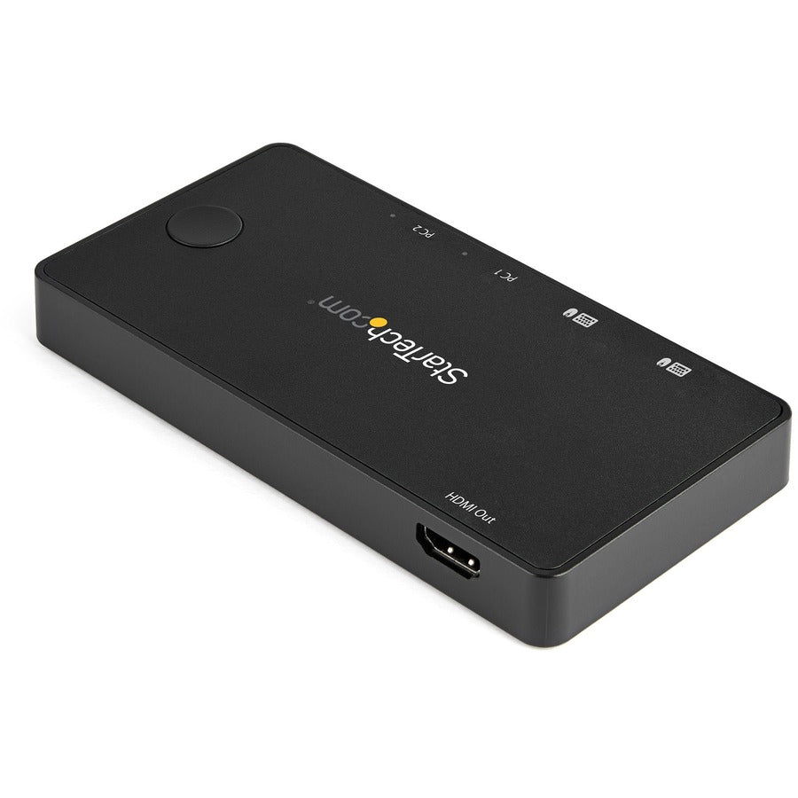 StarTech.com 2 Port USB C KVM Switch - 4K 60Hz HDMI - Compact UHD Desktop KVM Switch w/USB Type C Cables - Bus Powered MacBook ThinkPad — SV211HDUC