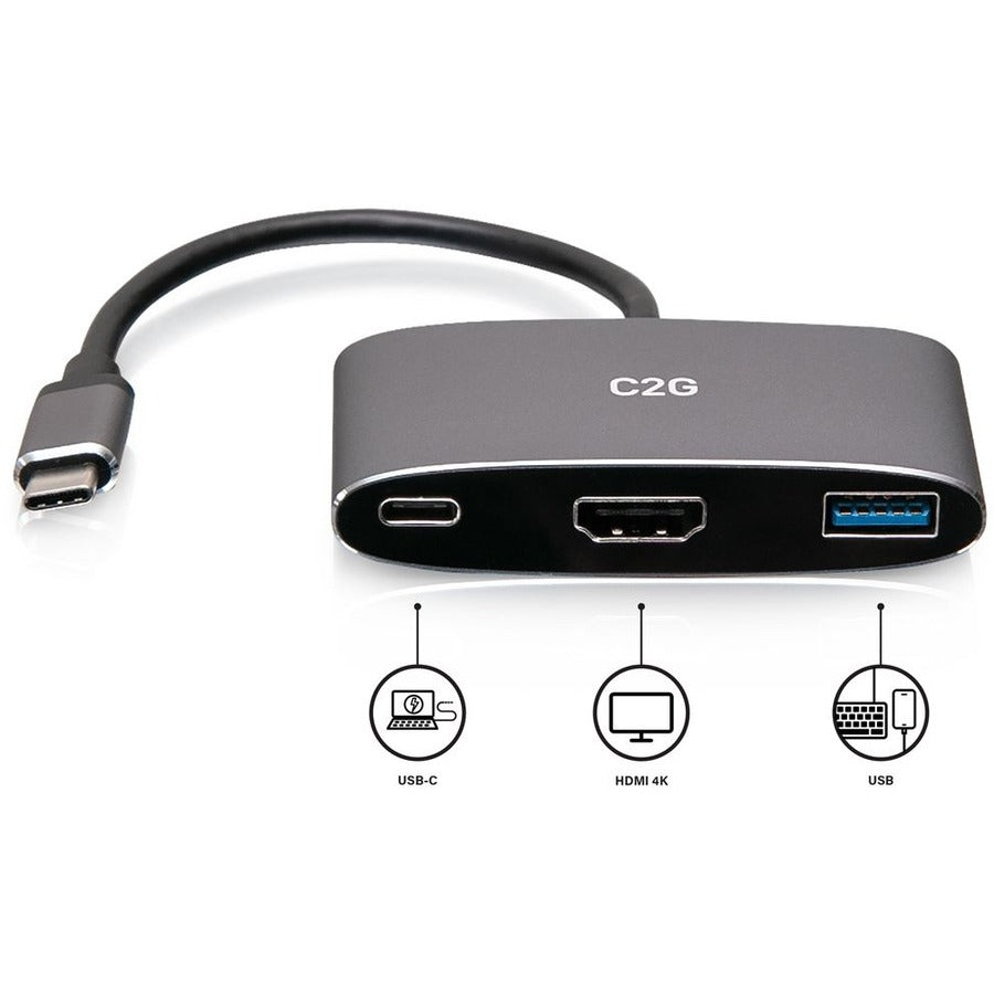 C2G USB C Docking Station - USB C to HDMI, USB 3.0 & USB C — C2G54460