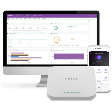 Netgear WAX610 Wi-Fi 6 IEEE 802.11 a/b/g/n/ac/ax/i 1.80 Gbit/s Wireless Access Point - Indoor — WAX610-100NAS