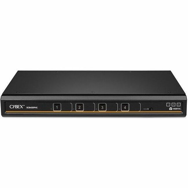 Vertiv Avocent Cybex SC800 Secure Desktop KVM Switch, Single Monitor, 4 Port, Common Access Card, NIAP Version 4.0, TAA Compliant (SC840DPHC-400)