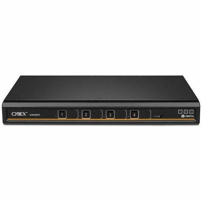 Vertiv Avocent Cybex SC800 Secure Desktop KVM Switch, Single Head Monitor, 4 Port, NIAP Version 4.0 Certified, CAC, TAA Compliant (SC840DPH-400)