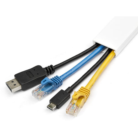 StarTech.com Cable Management Raceway w/Adhesive Tape and Cover 1-1/4"(32mm)W x 3/8"(11mm)H, 3ft(1m) length, Network Cord Hider, UL Listed — CBMWWD3211