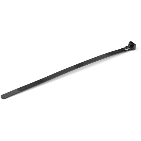 StarTech.com 8"(20cm) Reusable Cable Ties, 1-7/8"(50mm) Dia. 50lb(22Kg) Tensile Strength, Nylon, In/Outdoor, UL Listed, 100 Pack, Black — CBMZTRB8BK