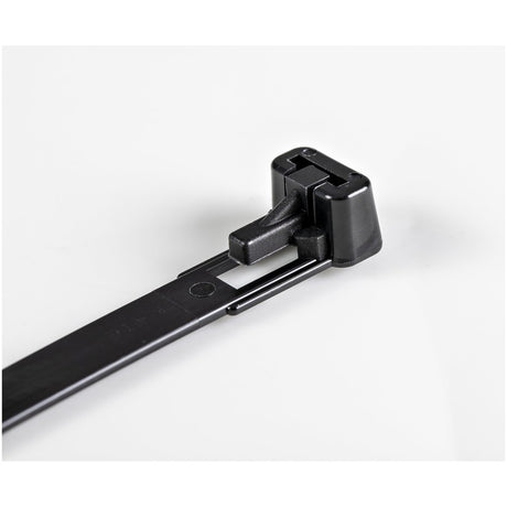 StarTech.com 8"(20cm) Reusable Cable Ties, 1-7/8"(50mm) Dia. 50lb(22Kg) Tensile Strength, Nylon, In/Outdoor, UL Listed, 100 Pack, Black — CBMZTRB8BK