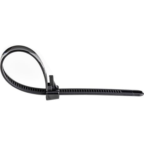StarTech.com 8"(20cm) Reusable Cable Ties, 1-7/8"(50mm) Dia. 50lb(22Kg) Tensile Strength, Nylon, In/Outdoor, UL Listed, 100 Pack, Black — CBMZTRB8BK