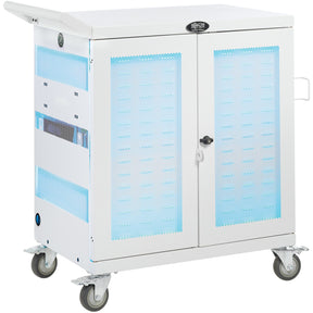 Tripp Lite by Eaton Safe-IT Multi-Device UV Charging Cart, Hospital-Grade, 32 USB Ports, iPad and Android Tablets, Antimicrobial, White — CSC32USBWHG