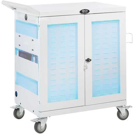 Tripp Lite by Eaton Safe-IT Multi-Device UV Charging Cart, Hospital-Grade, 32 USB Ports, iPad and Android Tablets, Antimicrobial, White — CSC32USBWHG