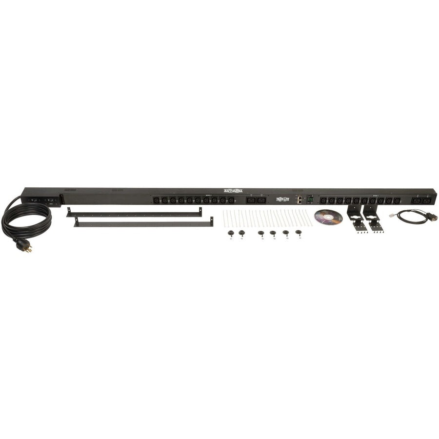 Tripp Lite by Eaton PDU 5.5kW Single-Phase Monitored Per-Outlet PDU - LX Platform 24 Outlets (208/230V) L6-30P Input 0U TAA — PDUNVR30HVLX