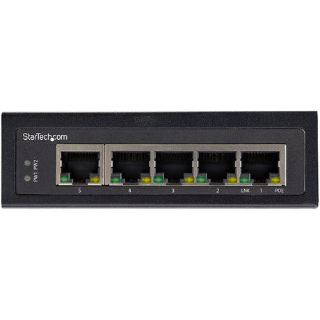 StarTech.com Industrial 5 Port Gigabit PoE Switch 30W - Power Over Ethernet Switch - GbE PoE+ Network Switch - Unmanaged - IP-30 — IESC1G50UP