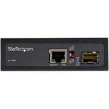 StarTech.com PoE+ Industrial Fiber to Ethernet Media Converter 60W - SFP to RJ45 - SM/MM Fiber to Gigabit Copper IP-30 — IMC1GSFP60W