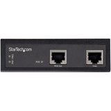 StarTech.com Industrial Gigabit PoE Injector - High Speed 90W 802.3bt PoE++ 52V-56VDC Ultra Power Over Ethernet/UPoE Injector -40C to +75C — POEINJ1G90W