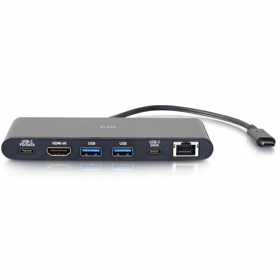 C2G USB C Mini Docking Station Kit - Includes Mini Docking Station with USB C, HDMI, USB, and Ethernet & 6ft HDMI Cable — C2G54479