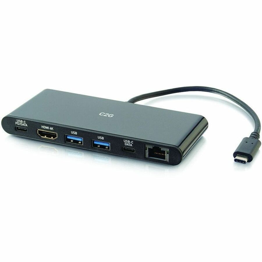 C2G USB C Mini Docking Station Kit - Includes Mini Docking Station with USB C, HDMI, USB, and Ethernet & 6ft HDMI Cable — C2G54479
