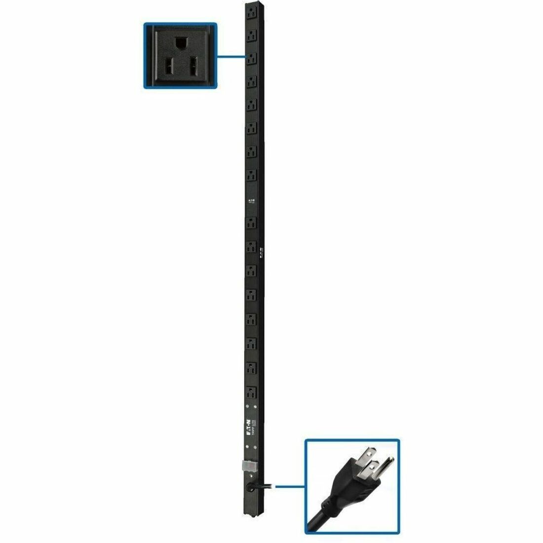 Tripp Lite by Eaton PDU 1.4kW 120V Single-Phase Basic PDU - 16 NEMA 5-15R Outlets 5-15P Input 15 ft. Cord 48 in. 0U Rack — PDUV15-48
