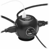 Tripp Lite by Eaton 3-Outlet Spherical Surge Protector, 4 USB Ports (4.8A Shared) - 6 ft. (1.83 m) Cord, 5-15P Plug, 540 Joules, Black — TLP36USB