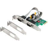 SIIG 2 Port DP Cyber RS-232 2S PCIe Card - 250Kbps — JJ-E20711-S1